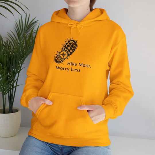 Hike More, Worry Less Unisex Hooded Sweatshirt