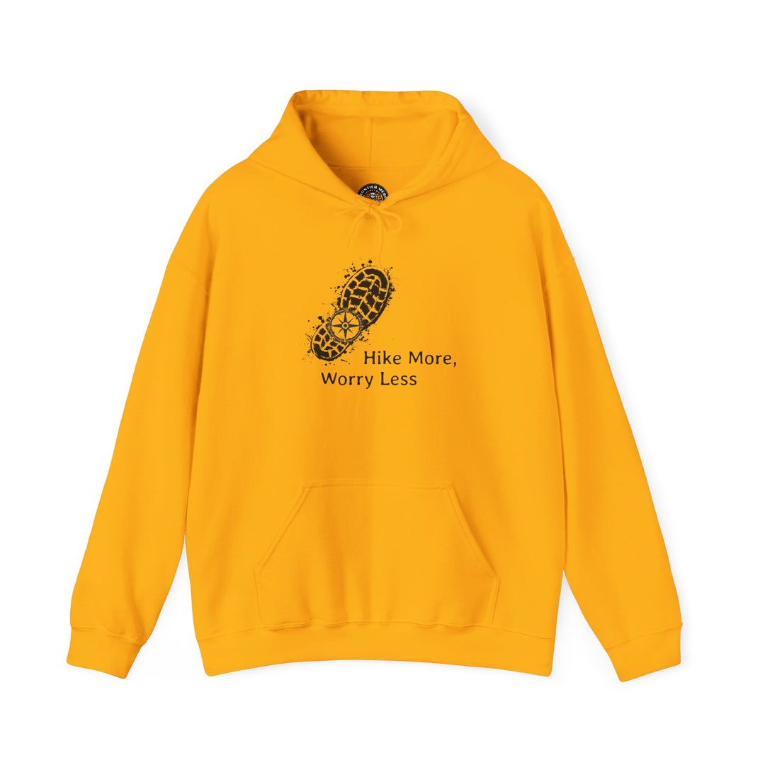 Hike More, Worry Less Unisex Hooded Sweatshirt