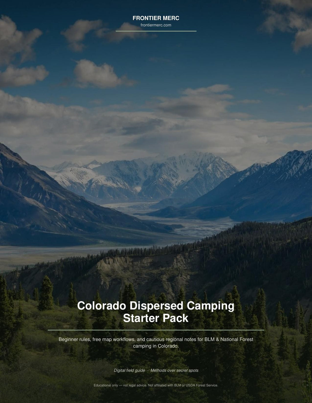 Colorado Dispersed Camping Starter Pack